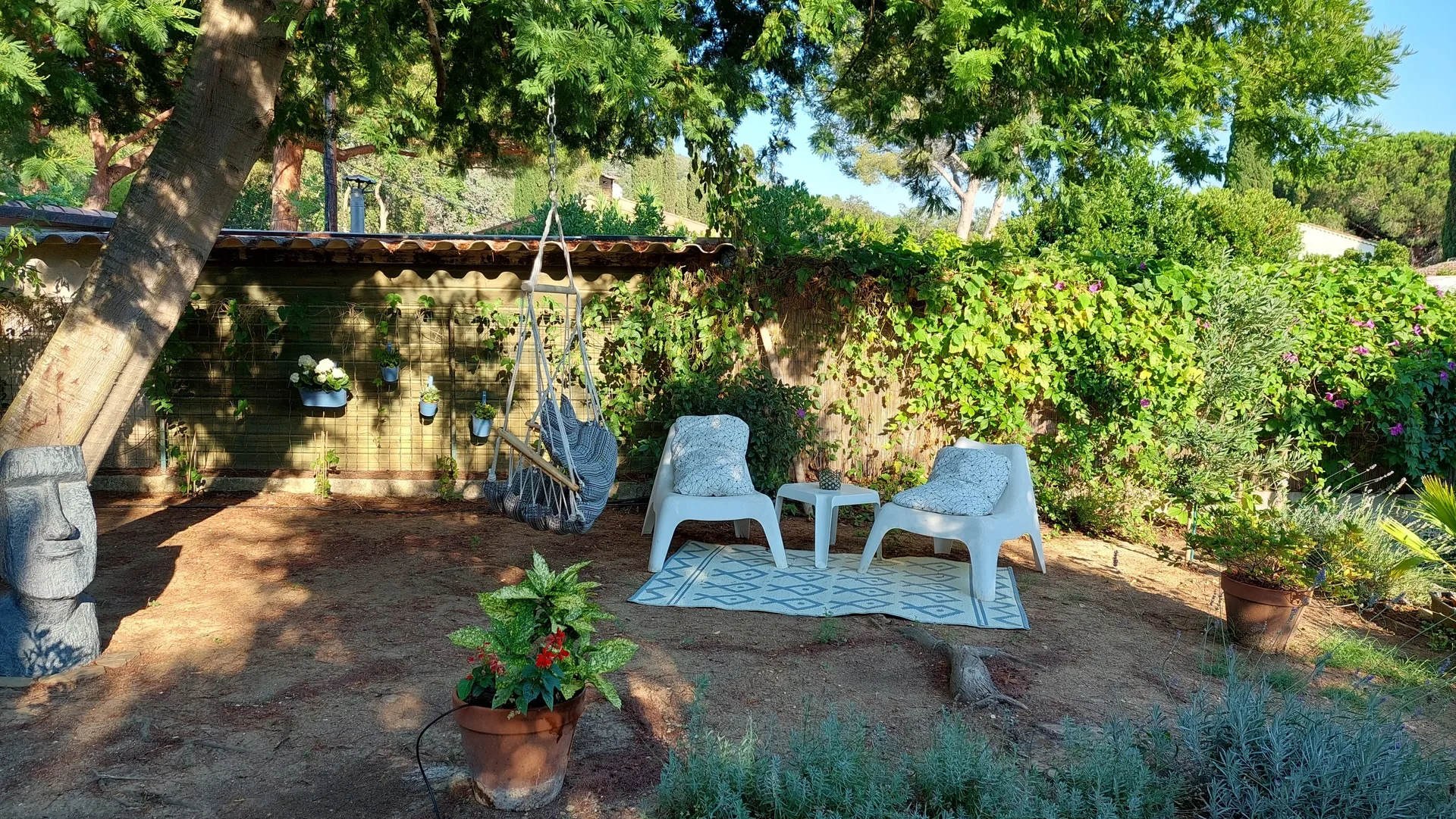 Jardin arboré 500 m²